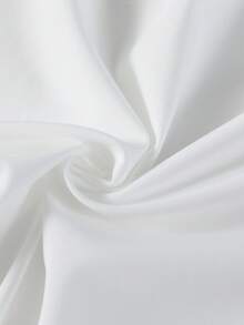 GlowEve CURVE Plus Size Women's Color Block Puff Sleeve Peter Pan Collar Scalloped Edge Casual Frenchy Elegant Dress Teachers' Day Dinner Party White Summer - Multicolor - View 6