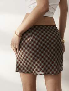 Aralina Women's Plaid Casual Versatile Daily Outing Skirt - Multicolor - View 2