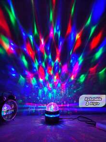 1PC Water Wave Projection Lamp, Ceiling Decor Projection, USB Rotatable Decorative Lamp, Birthday Party Atmosphere Light - Multicolor - View 2