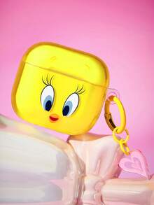 LOONEY TUNES X SHEIN Cartoon Pattern Protection Anti-Drop Bluetooth Headset Case With Pendant, Suitable For IPod - Multicolor - View 2