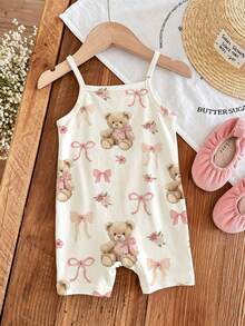 Baby Girl Cute Camisole Romper - Multicolor - View 3