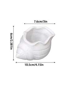Haus Hana 1PC Nordic Minimalist 3D Printed Conch Shell Planter - Indoor Succulent Plant Pot, Scandinavian Aesthetic Decor, Healthy Root Protection Container, Perfect For Ferns Cacti Small Plants,Ideal For Office Desk Windowsill Bedroom - multicolor - View 8