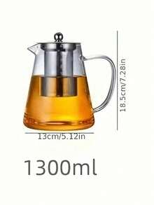 A High-Borosilicate Heat-Resistant Glass Teapot With A Stainless Steel Strainer, Suitable For Home, Kung Fu Tea, Family, Restaurant, Camping, And Office. Heat-Resistant Teapot, Triangular Teapot That Can Be Heated Directly On An Open Flame And Frozen In The Refrigerator. - Transparent 1 - View 14