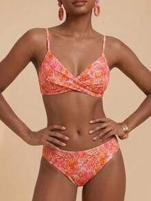 Travachic Women's Vacation Beach Shell Print Swimsuit Set - Multicolor - View 3