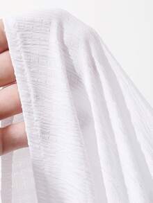 DAZY Women's Solid Color Elastic Waist Casual Versatile Daily Skirt - White - View 6