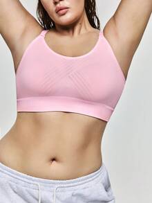 SHAPORA 1 pieza Sujetador inalámbrico y sin costuras para mujer - Rosa Pálido - Ver 2
