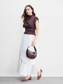 CUCCOO BIZCHIC 女鞋極簡尖頭優雅米色百搭平底鞋 夏季度假鞋 夏季優雅基本款 商務休閒 商務時尚 春季鞋 春假 復活節 聖誕節 春季鞋 - 棕色波點 - 查看 2