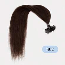 Flat Tip Hair Extensions Human Hair,Dark Brown Color,12-22InchSet For Types,Natural Straight,Versatile Styling Options,Silky Straight With Thick Ends,Add Length For Wedding, Lightweight And Soft,Adds Volume For Everyday Wear,Easy Style And Maintain - S02 - View 24