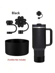3 Pcs Accessories For Cup 20-40oz,2 Straw Covers,1 Boot Included, SIlicone Straw Cover Caps Topper,Reusable Straws Caps,(Tumbler Not Include) - Multicolor - View 16