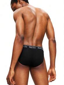 EasyFave Set de 6 calzoncillos tipo bóxer transpirables con estampado de letras para hombres - Multicolor - Ver 2