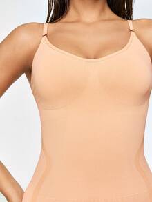 SHAPORA Vestido de control de cintura y abdomen con tirantes ajustables - Prenda interior moldeadora sin costuras - Beis - Ver 6
