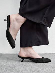 CUCCOO BIZCHIC 女款春夏日常通勤優雅時尚魚嘴細高跟鞋 - 黑色 - 查看 4