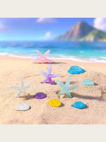 20/50 Piezas Mini Estrellas de Mar & Conchas DIY Accesorios de Manualidades, Tamaño 0.8-1.1 Pulgadas, Regalos Perfectos Para Cumpleaños & Graduación - Multicolor - Ver 12