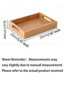 Rectangular Bamboo Tray, Hotel/Restaurant Bamboo Tea Tray, Bamboo Creative Fruit/Bread Wooden Tray With Handle, Suitable For Cafe/Coffee Shop Service - Bamboo Color - View 11