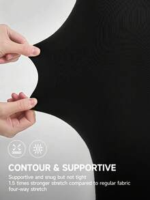 VARSIVA 女款素色露背掛脖運動內衣 - 黑色 - 查看 7