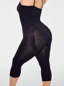 SHAPORA Plus Size Seamless Jumpsuit Full Body Shaper Bust&Butt Lifter With Adjustable Straps-Tummy Waist Thigh Control - Black - View 2