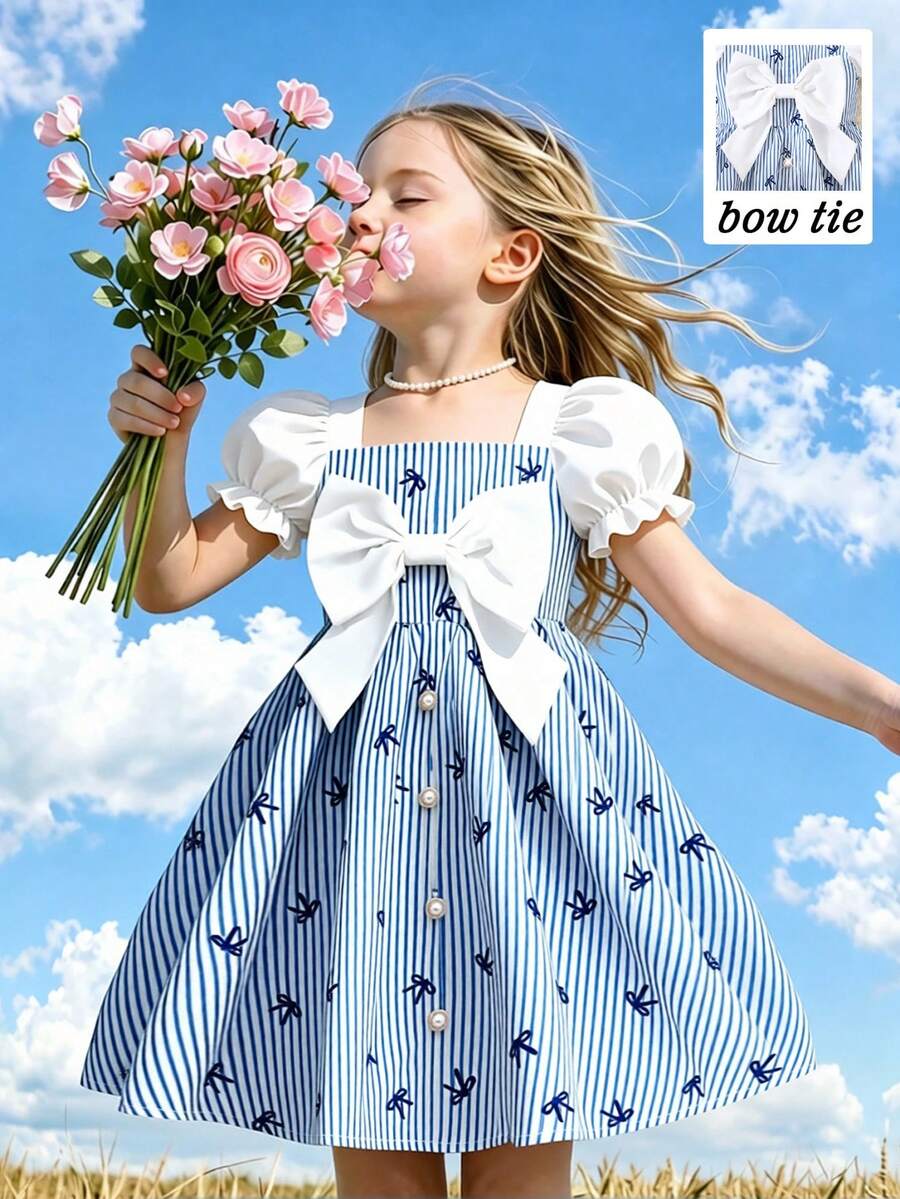 striped blue and white maxi dress Mariella Dress - Polka Size:30x28 Slim Occasion:BACK TO SCHOOL