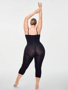 SHAPORA Plus Size Seamless Jumpsuit Full Body Shaper Bust&Butt Lifter With Adjustable Straps-Tummy Waist Thigh Control - Black - View 3