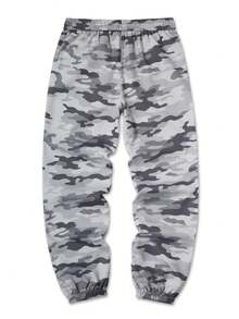 Manfinity Roughcore Men's Grey Camouflage Skinny Casual Pants - Multicolor - View 2