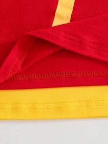 SHEIN Playful Pals 4件組男嬰刺繡背心與運動短褲套裝，運動風夏季城市度假深藍色套裝 - 彩色 - 查看 3