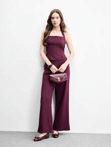 CUCCOO BIZCHIC 女款平底套腳時尚樂福鞋 春季鞋 春假復活節聖誕節適用 - 棗紅 - 查看 3
