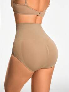 SHAPORA Ropa interior femenina de color sólido para modelar diariamente - Café integral - Ver 7