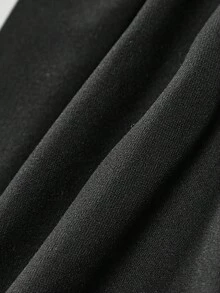 SHEIN Nuisette moulante dos nu à col ras-du-cou de couleur unie pour femmes - Noir - Voir 8