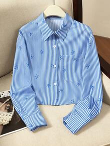 GlowEve Camisa casual y elegante de manga larga con botones para mujer, adecuada para volver al colegio, ir al trabajo, uso diario, otoño/invierno - Multicolor - Ver 1