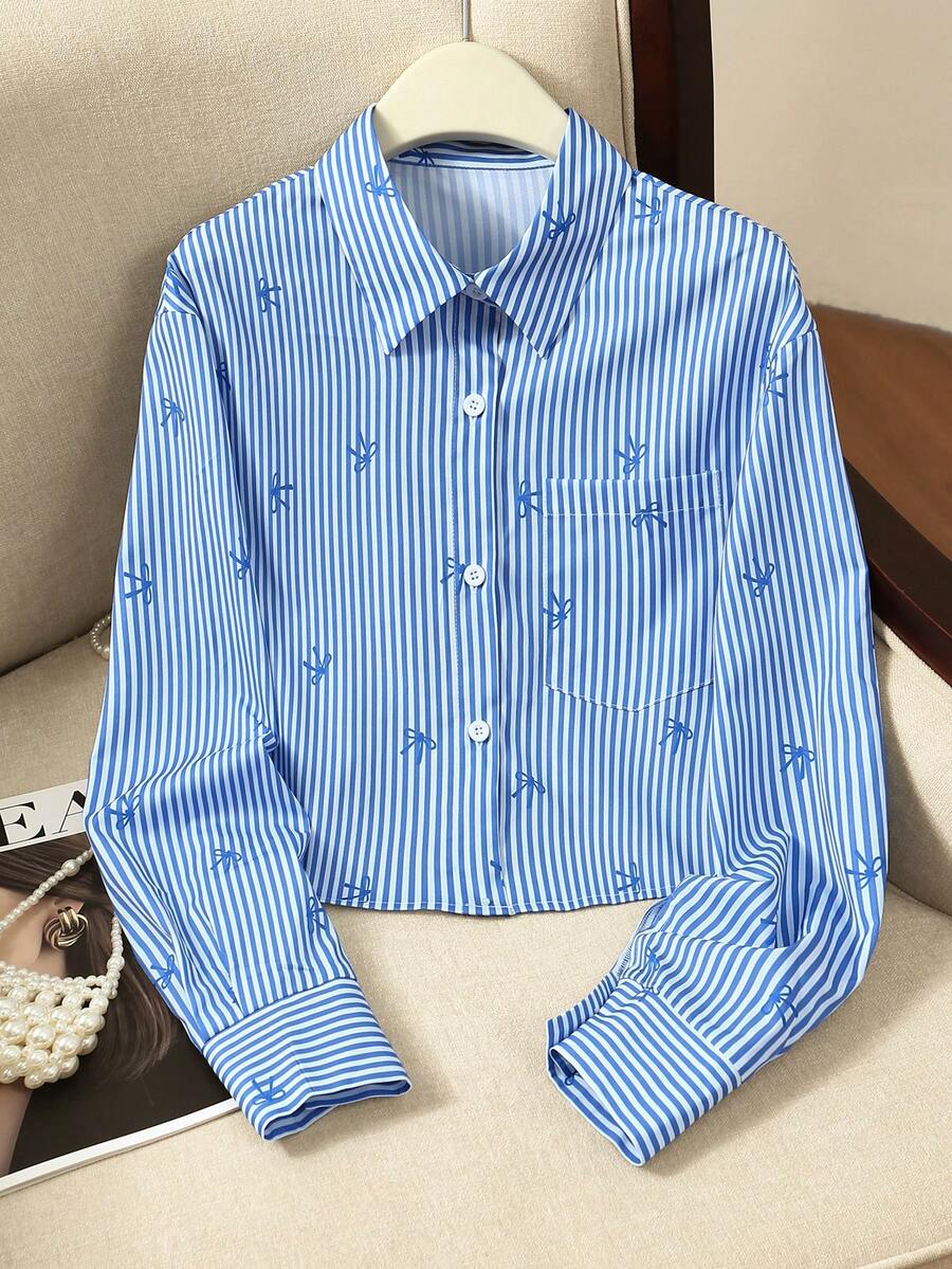 GlowEve Camisa casual y elegante de manga larga con botones para mujer, adecuada para volver al colegio, ir al trabajo, uso diario, otoño/invierno - Multicolor - Ver 1