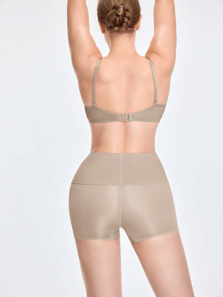 SHAPORA Ropa interior de mujer con cintura alta cómoda, transpirable, elástica y moldeadora - Albaricoque - Añade 5