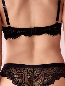 Bonmuse 3pcs/Pack Women Lace Bowknot Thong Underwear, Sexy - Multicolor - View 2