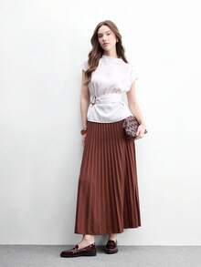 CUCCOO BIZCHIC 女款時尚平底鞋，前扣飾厚底PU材質，四季通用學院風優雅通勤節慶辦公室戶外日常穿搭 - 咖啡棕 - 查看 6