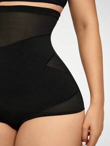 SHAPORA Bragas faja de talle alto de malla - Negro - Ver 3