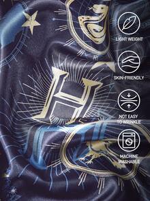 HARRY POTTER X SHEIN 2pc Cartoon Satin Pillowcase, Made Of Soft Satin Material, Gentle On Hair, Breathable And Cool, Available In Multiple Sizes, Machine Washable - Multicolor - View 5