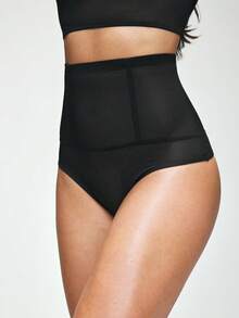 SHAPORA 1pc Women's Black Sheer Shapewear Bottom - Black - View 5