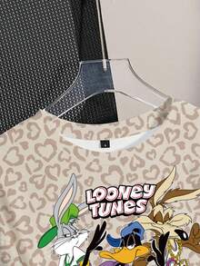LOONEY TUNES X SHEIN Women's Cropped T-Shirt - White - View 6