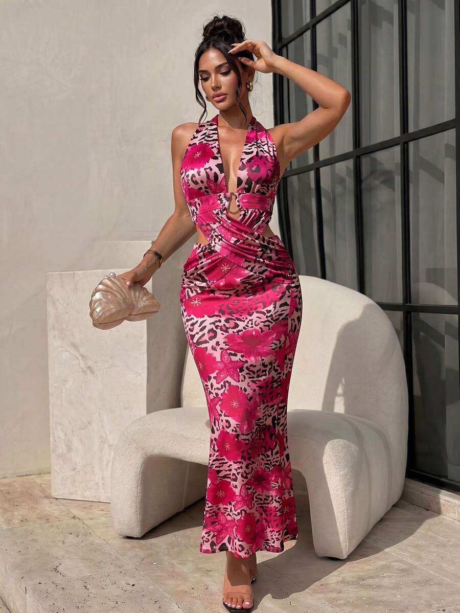 Sirith Women's Fashion Multi-Color Printed Elegant Summer Vacation Dress - Multicolor - View 1