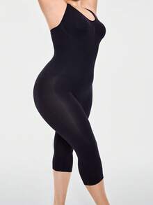 SHAPORA Plus Size Seamless Jumpsuit Full Body Shaper Bust&Butt Lifter With Adjustable Straps-Tummy Waist Thigh Control - Black - View 6