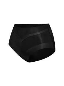 SHAPORA 2pcs/Set Women's Casual Comfortable Seamless Solid Color Ultra-Thin Fabric Shaping Briefs - Multicolor - View 4