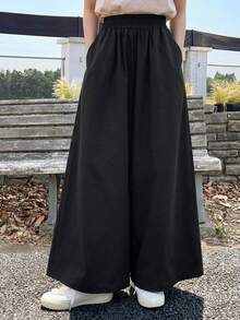 FRIFUL Women's Wide Leg Pocket Pants, Summer Airport Business Attire - Black - View 8