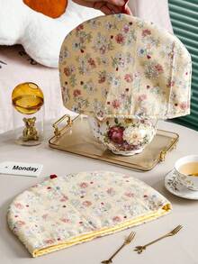 1PC New Teapot Insulation Cover, Warming, Dustproof, Heat-Resistant Cloth Cover With Cotton Lining For Teapots, Kitchen Decoration, Home Decoration. Used For Insulation, Cold Preservation, Moistureproof, Dustproof. Suitable For Outdoor Use - White - View 4