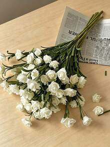 1pc/3pcs Rose Imitation Flower Artificial Flower Home Decoration - White - View 1