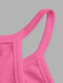 Slaydiva Top de tirantes para mujer 2026 Primavera/Verano, nuevo, casual, básico, versátil, blanco liso acanalado, cuello redondo, espalda nadadora, hombros descubiertos. Adecuado para citas, Día de San Valentín, temporada de bodas, fiestas, clubes sexys, deportes, yoga, vacaciones, playa, estilo bohemio, playas de arena, regreso a la escuela, salidas diarias, fiestas, té de la tarde, atuendos para brunch, atuendos para el aeropuerto-D - Rosa Fucsia - Ver 4