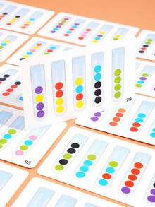 MINKOJA Test Tube Fine Motor Bead Sorting Game, Wooden Color Matching Clip Bead Toy, Montessori Preschool Sensory Learning Set, Hand Eye Coordination Concentration Training Educational Gift For Kids Ages 3+ - Multicolor - View 5