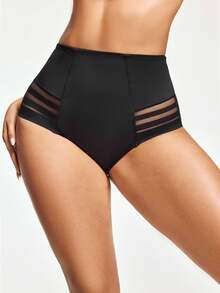 SHAPORA Women's Solid Color Mesh Patchwork High Waist Seamless Shapewear Bottom - Multicolor - View 4