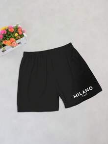 INAWLY 女性夏季休閒字母印花短袖T恤和短褲2件套裝 - 白色 - 查看 5