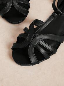 Rosivie Women's Casual Versatile Flat Sandals, Summer - Black - View 5