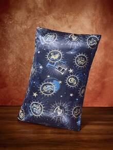 HARRY POTTER X SHEIN 2pc Cartoon Satin Pillowcase, Made Of Soft Satin Material, Gentle On Hair, Breathable And Cool, Available In Multiple Sizes, Machine Washable - Multicolor - View 4