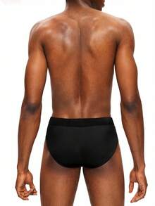 EasyFave Men's Basics Multicolor Knitted Fabric Underwear Briefs With Letter Pattern - Multicolor - View 2