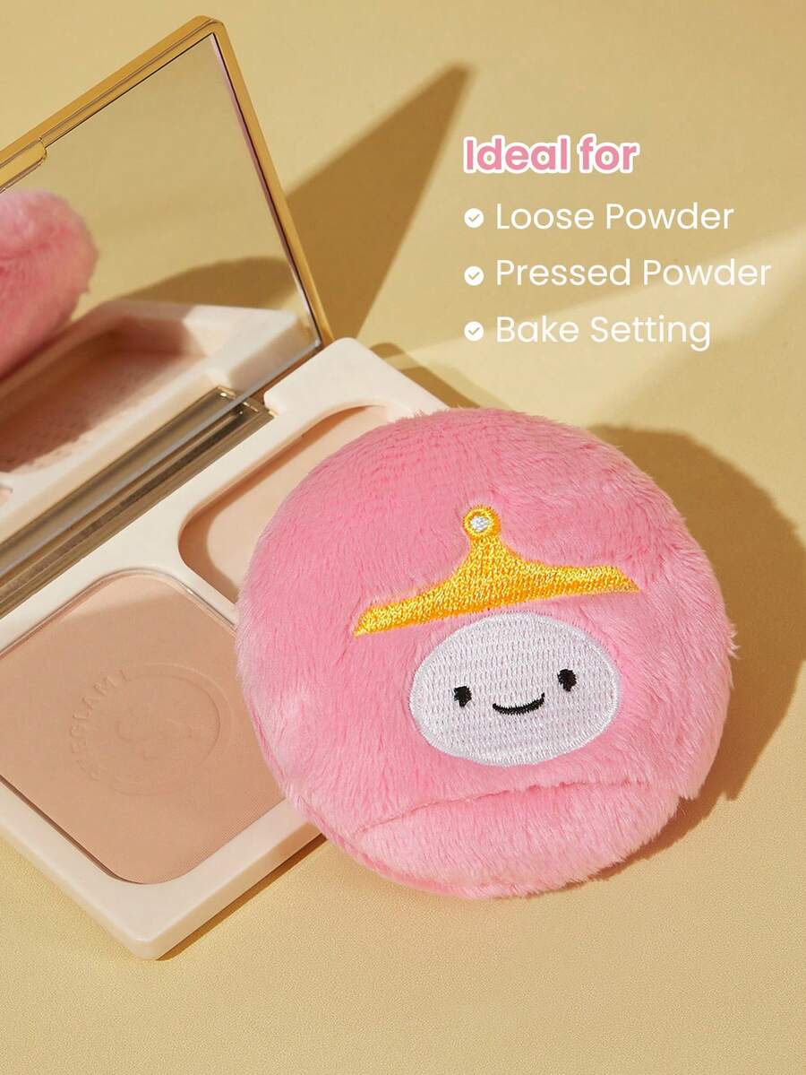 ADVENTURE TIME X SHEIN 1 Pc Plush Game Console Shape Makeup Puff Set, Soft Velvet Beauty Blender For Foundation & Powder, Cute Styling Cosmetic Applicator Tools - Pink - View 1